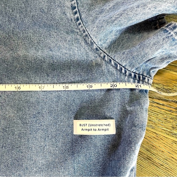 Noracora NWT Denim Jean mini Dress Button up front| Split Sleeves Size XL - Picture 11 of 11